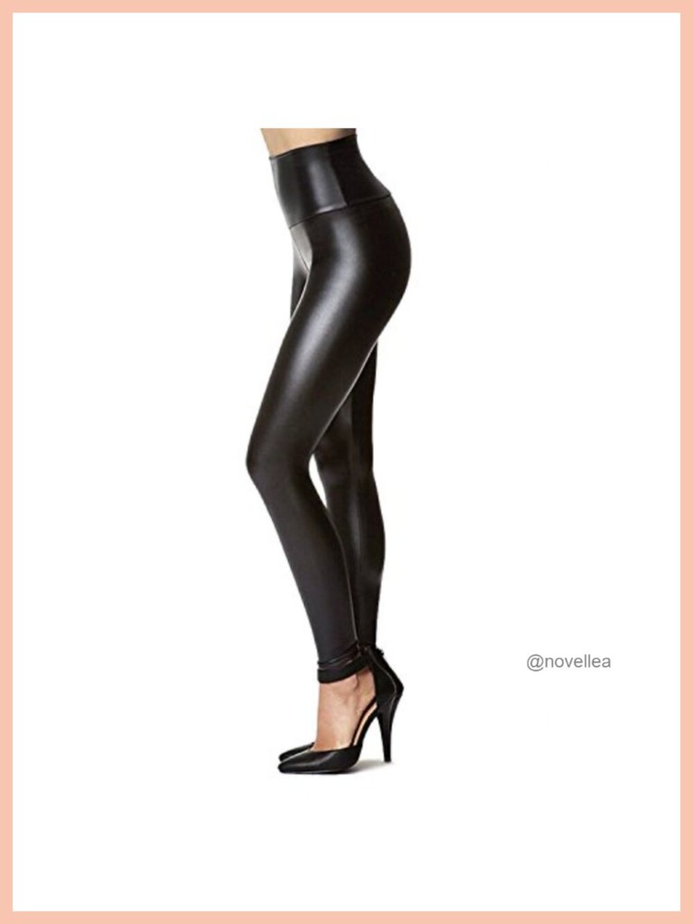 Faux Leather Leggings for Women, High Waist Fleece Lined Shiny Pleather Pants